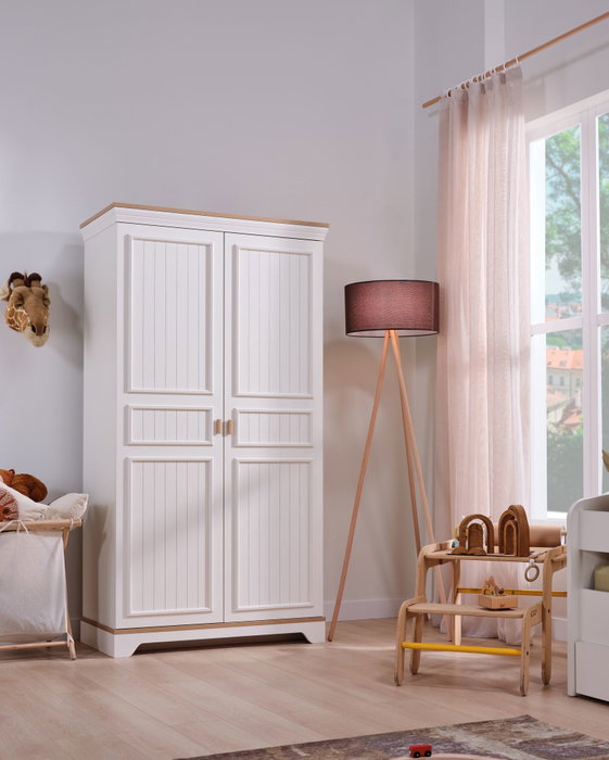 Hanah Home Monte - Armario de melamina en crema y roble